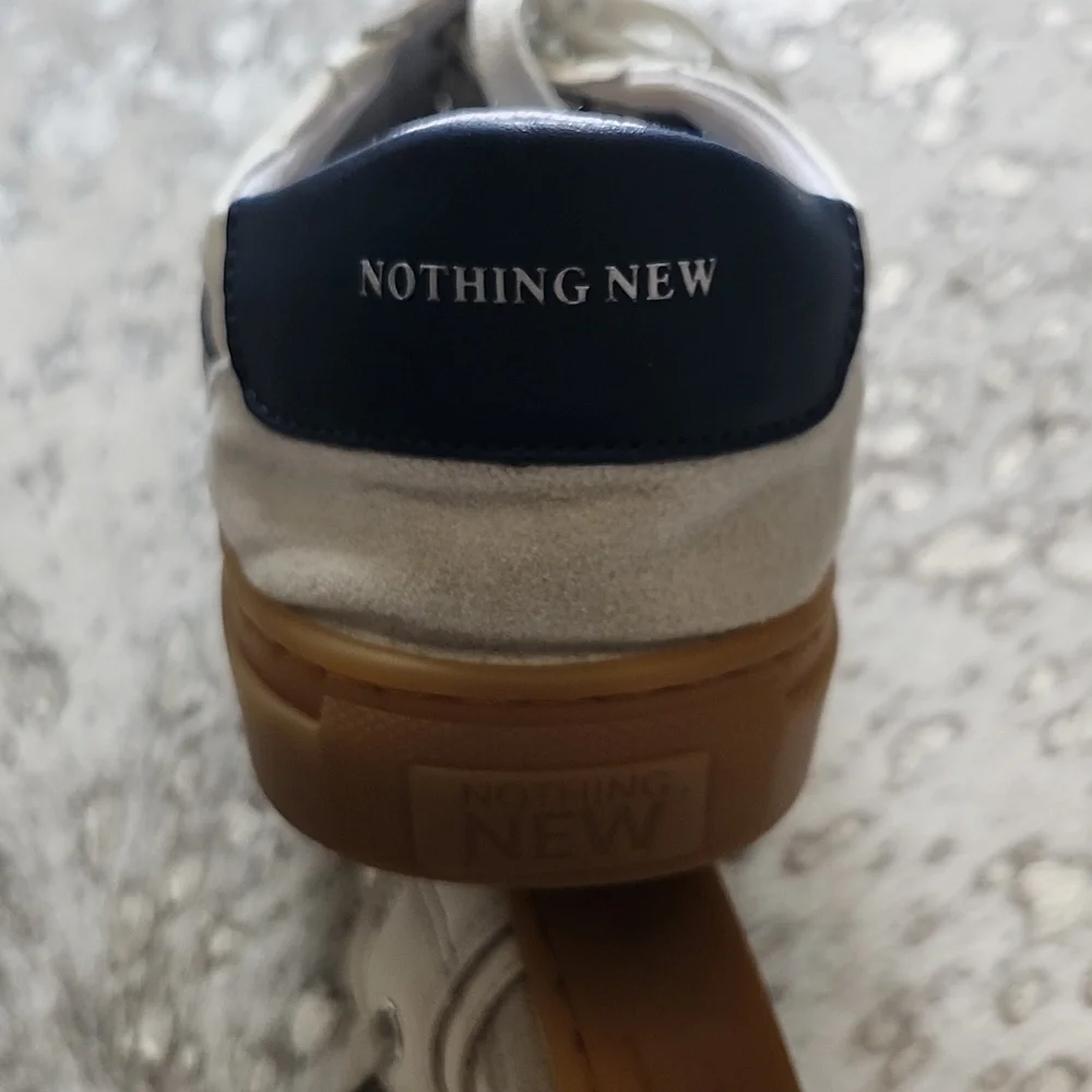 Nothing New Men's Saga One Gum Sole Sneakers Sz12 Navy